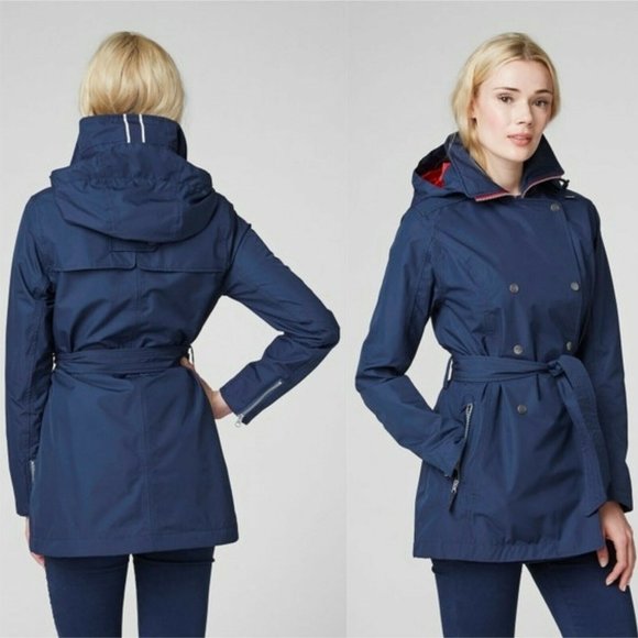 Helly Hansen Jackets & Blazers - HH Helly Hansen Welsey Trench Coat Navy Women's Size M Medium H11584